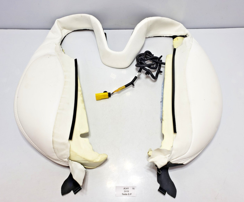 ✅ 16-20 OEM Tesla S Front Left Driver Seat Bolster Trim Cushion White