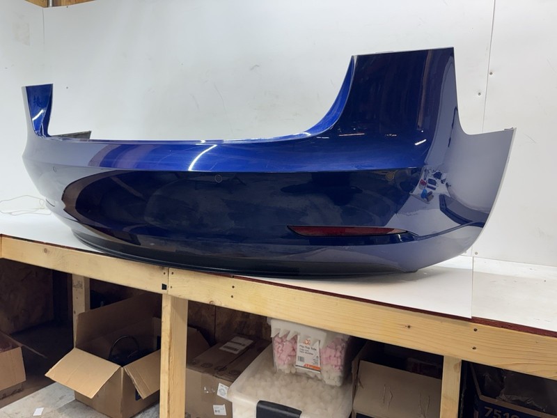 2018-2022 TESLA MODEL 3 REAR BUMPER COVER PANEL STEEL BLACK METALLIC OEM 39004