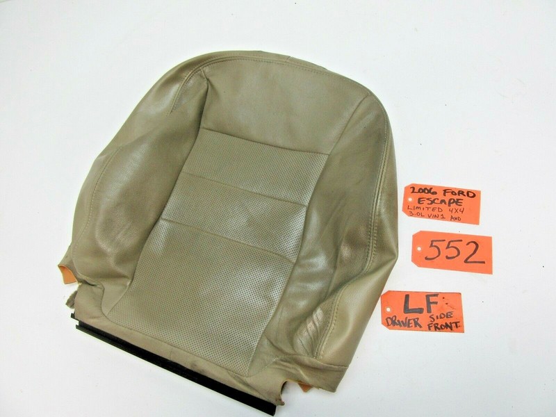 LEFT FRONT SEAT BACK UPPER TOP PAD LF LH L LEATHER TAN for 05 06 07 FORD ESCAPE