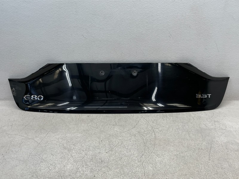 18 19 20 Genesis G80 Rear Trunk Lid License Plate Molding Panel Black 1617 OEM