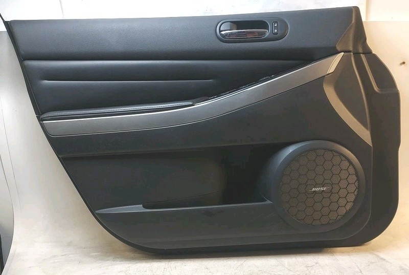 2011 CX-7 Front Left Driver Door Trim Panel Black w/ Master Switch Handle OEM