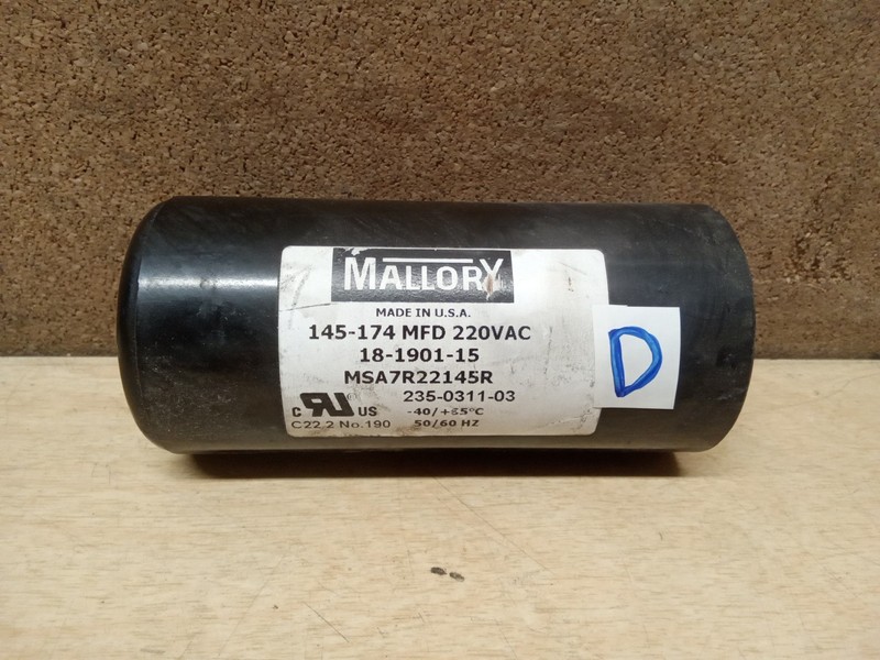 Mallory MSA7R22145R 235-0311-03145-174 MFD 220VAC 18-1901-15 Capacitor