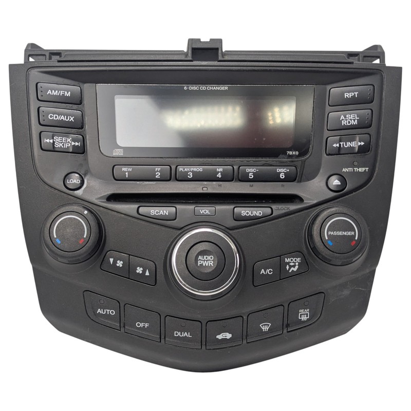 03-07 Honda Accord AM FM radio cd player dual climate control #39050SDAA502 7BX0