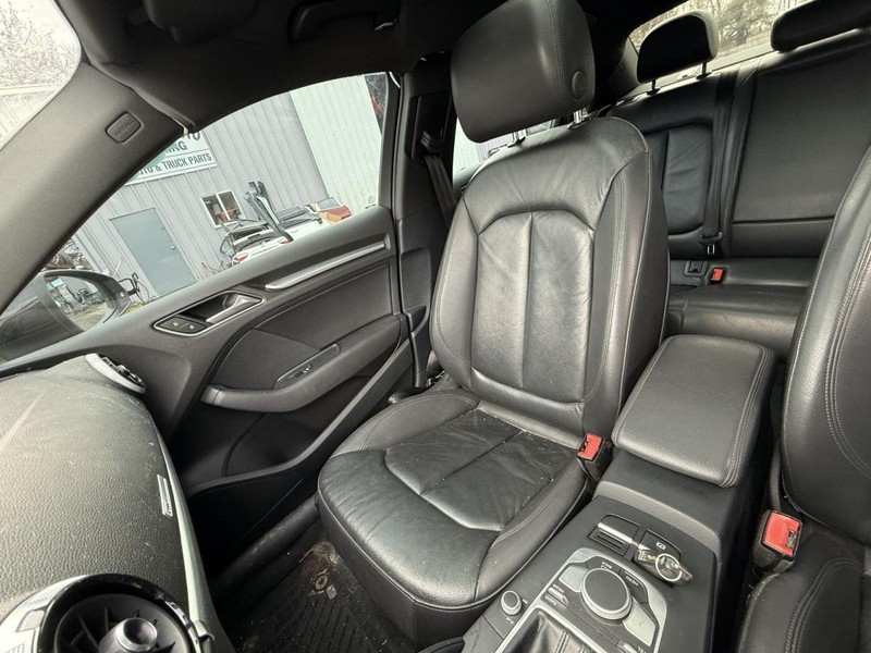 2015-2020 Audi A3 Right Passenger Side Front Seat Leather Black Bag Good