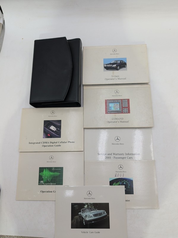 2001 MERCEDES BENZ S CLASS OWNERS MANUAL GUIDE BOOK SET & CASE