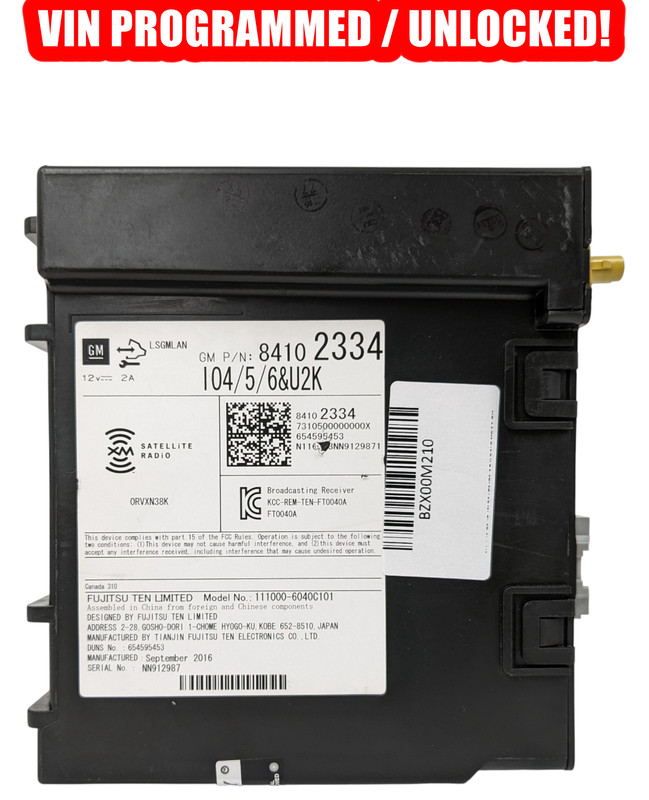 UNLOCKED 17-18 Buick Chevrolet GMC Radio Audio Receiver Module PROGRAMMED OEM