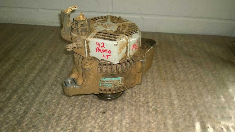 91 92 TOYOTA PASEO 1.5 STANDARD SPEC ALTERNATOR GUARANTEE 186-S-15