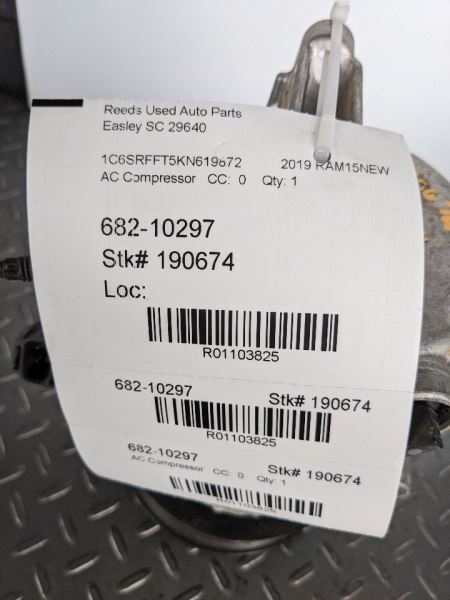 AC Compressor New Style 6 Lug Wheel Fits 19-20 DODGE 1500 PICKUP 1103825