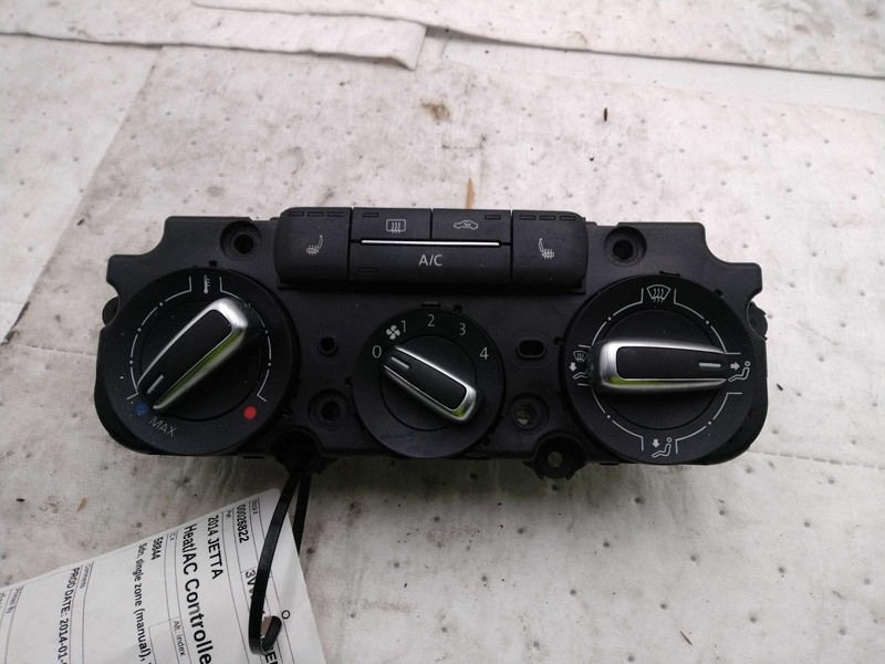Used A/C Selector Switch fits: 2014 Volkswagen Jetta exc. City manual single zon