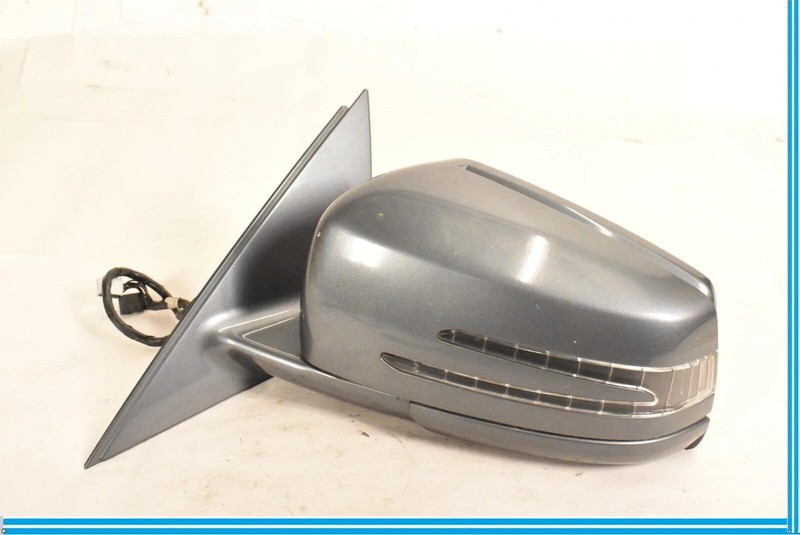 10-13 Mercedes W221 S400 S63 AMG Left Driver Side Rear View Door Mirror Gray OEM
