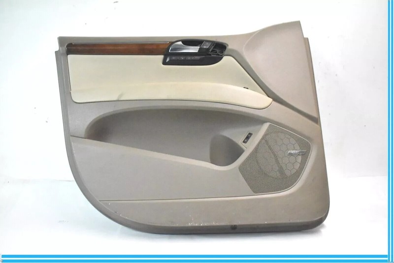 07-15 Audi Q7 Front Left Driver Side Interior Door Panel Black OEM