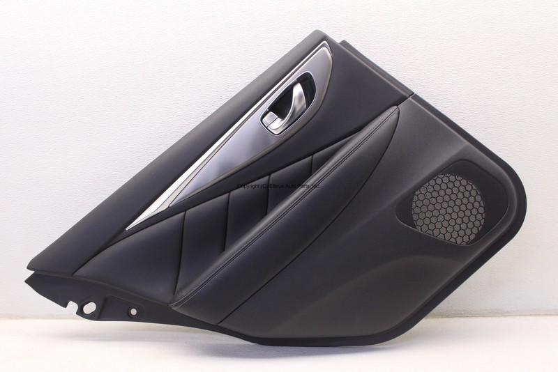 2014-2023 INFINITI Q50 REAR DRIVER LEFT DOOR TRIM PANEL BLACK W/O AMBIENT LIGHT