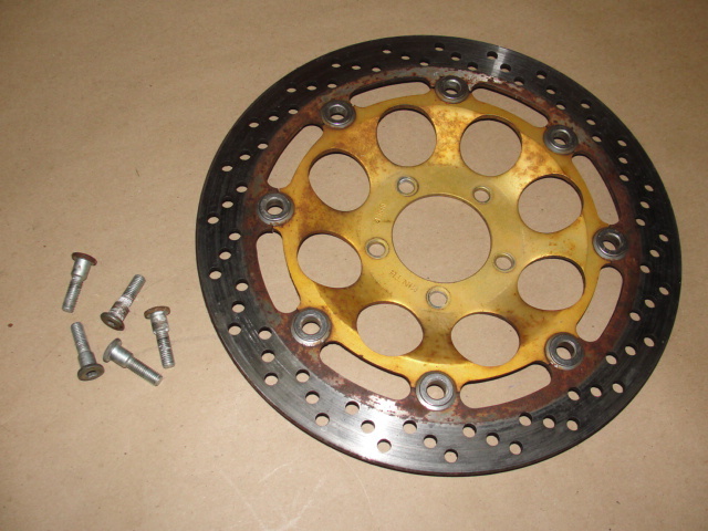 91 SUZUKI GS 500 E FRONT BRAKE WHEEL ROTOR DISC BOLTS GS500