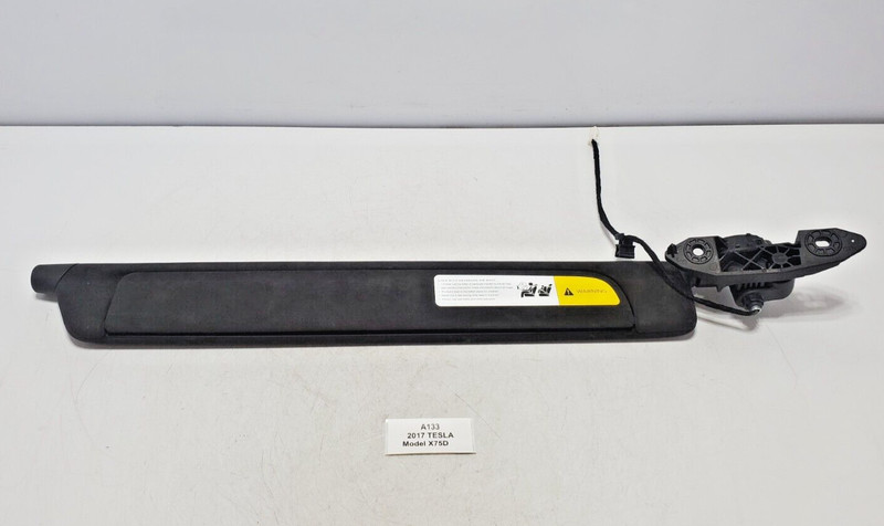 ✅ 16-23 OEM Tesla Model X Front Right Passenger Side Sun Visor Alcantara