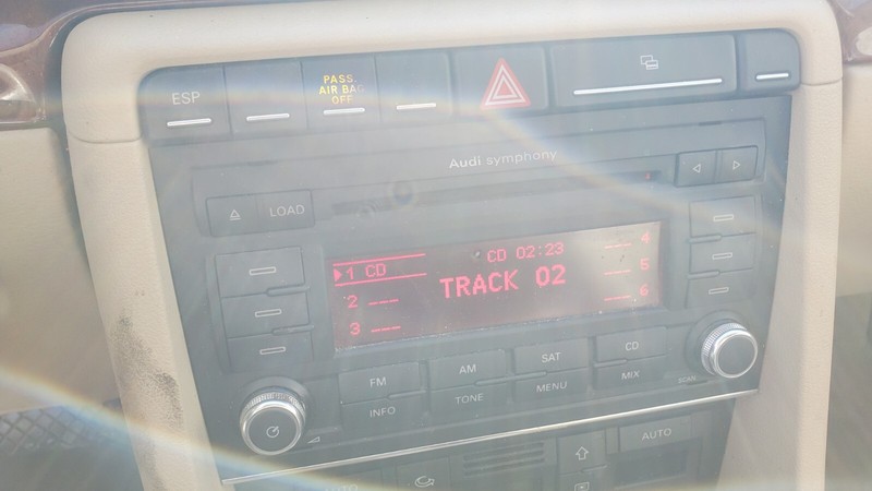 03-09 AUDI B7 A4 BLAUPUNKT SYMPHONY STEREO RADIO CD HEAD UNIT OEM 112822B