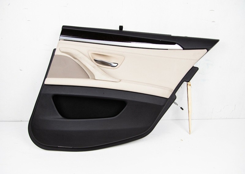 2011-2015 BMW 535I 528i 550i F10 REAR RIGHT DOOR TRIM PANEL 2 TONE TAN BLACK OEM