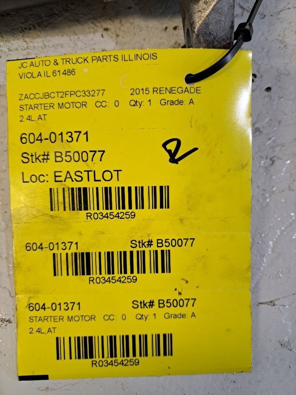 Starter Motor Fits 15-22 PROMASTER CITY 3454259