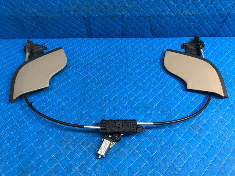 03-06 Mercedes R230 SL500 Side Trunk Flaps Convertible Top Motor Beige OEM