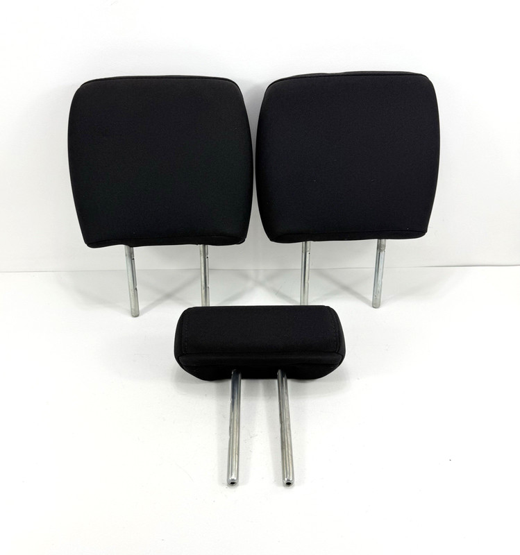 2009-2012 Dodge Ram 1500 Rear Back Seat Headrests Black Cloth (Set of 3) OEM