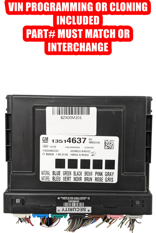 Genuine 2017-2020 Buick Cadillac Chevrolet Body Control Module BCM PROGRAMMED
