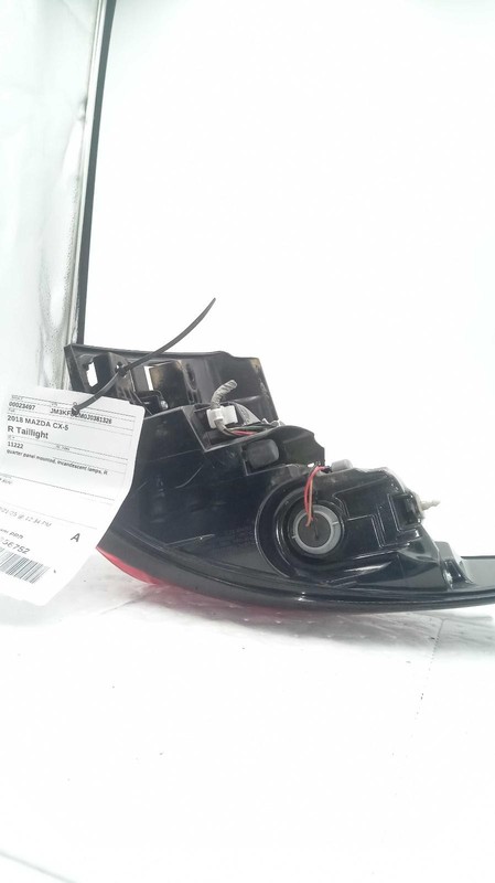 Used Right Tail Light Assembly fits: 2018 Mazda CX-5 quarter panel mounted incan