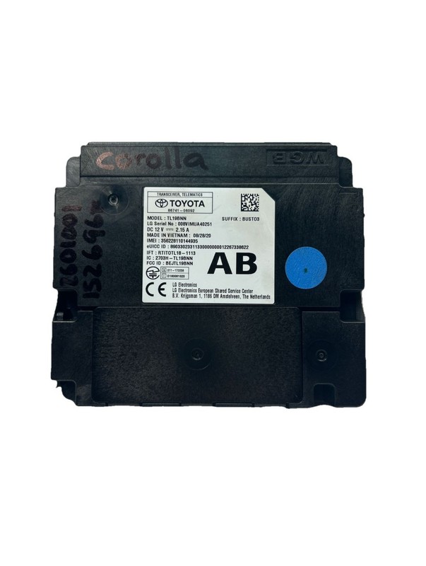 Toyota Corolla telematics control 2021 to 2023 communication unit OEM 8674106092