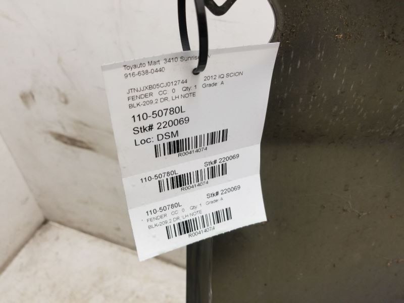 Driver Left Fender Fits 11-15 SCION IQ 414074