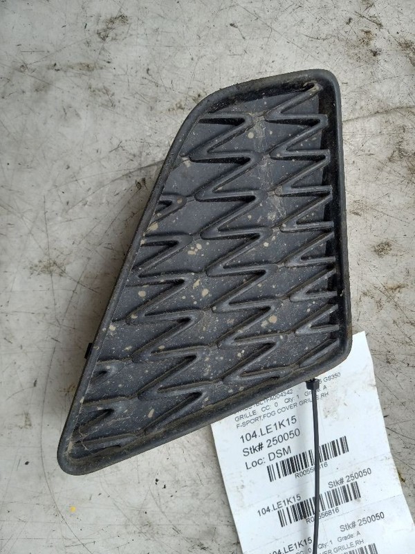 15 LEXUS GS350 F-SPORT PASSENGER RIGHT FOG LIGHT COVER GRILLE