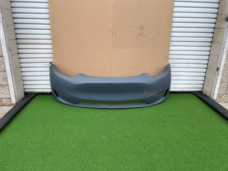 ✅22-24 Tesla Model Y Front Bumper Cover w/ Sensor Holes OEM Primer w/scratches