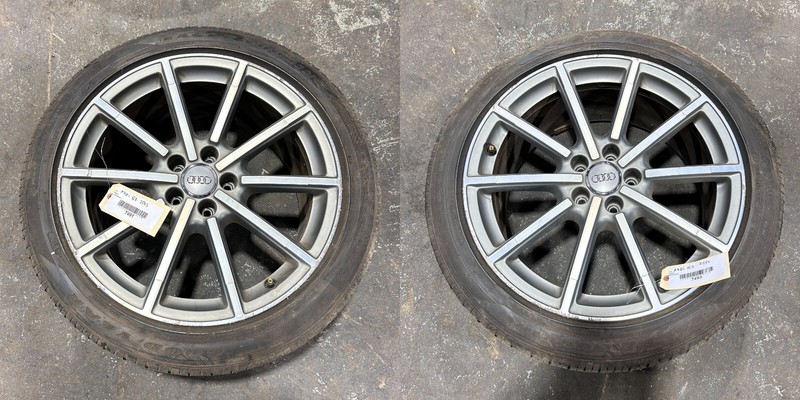 2016-2018 AUDI Q7 WHEEL 19 INCH RIM TIRE 19x8.5J 245/45R19 2PCS 20 YEAR OEM
