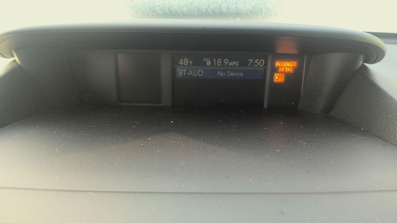 Info Screen SUBARU WRX 15