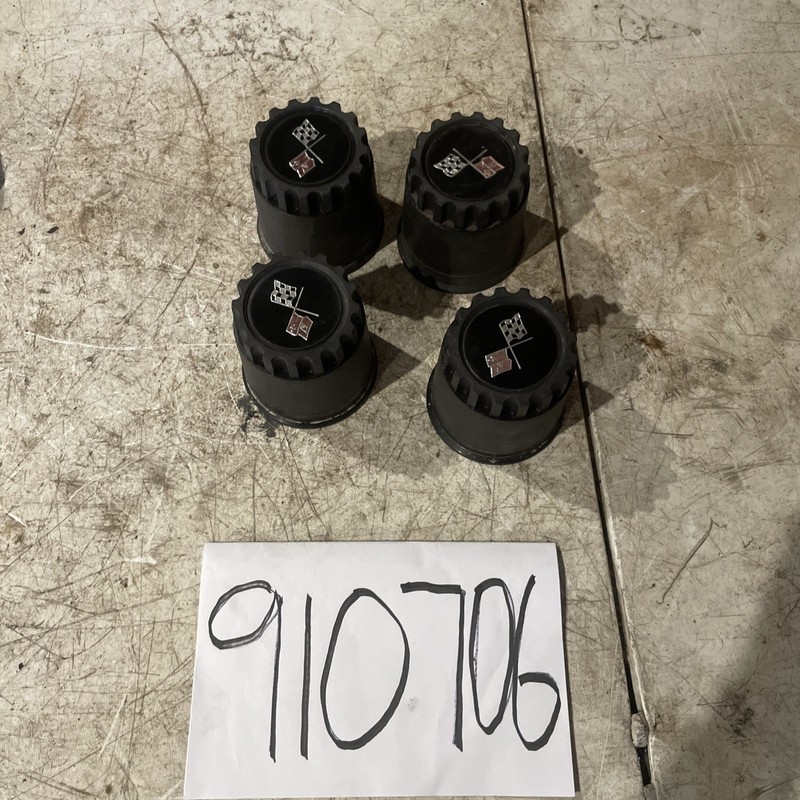 1973–79 C3 Corvette Rally Wheel Plastic Center CapsFlags 3 1/2”X 3 1/2”