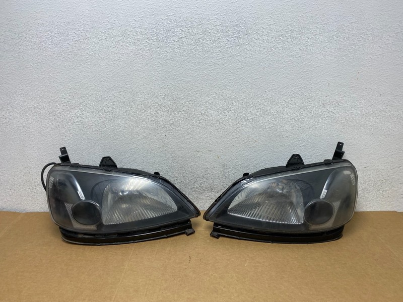 2001 - 2003 Honda Civic Coupe Headlights Halogen Left+Right Side AD5290 DW