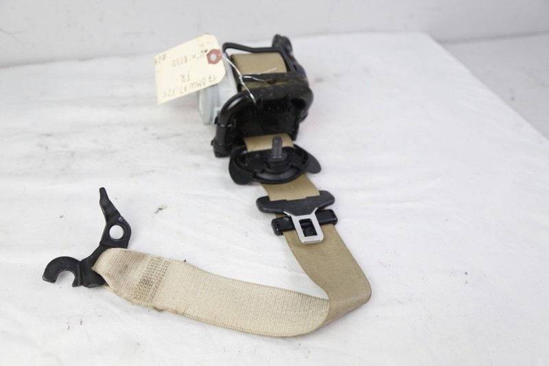 2011-2017 BMW F25 X3 FRONT RIGHT PASSENGER SIDE SEAT BELT RETRACTOR BEIGE OEM