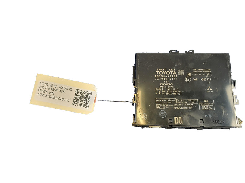 Used Oem LEXUS Smart Key Control Module 89990-53381 for 2018-2019 IS300 3.5 AWD