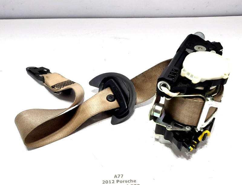 ✅ 10-16 OEM Porsche Panamera 970 Front Left Driver Seat Belt Retractor Beige