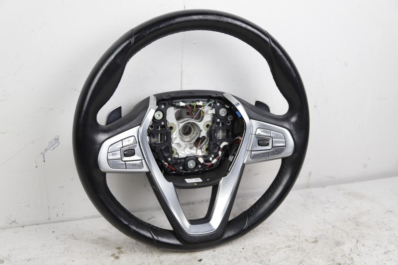 BMW G11 G12 Steering Wheel Sport Style Heated Black Leather W/ Shifters OEM