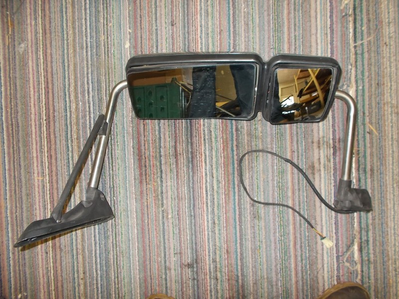 RH Chrome Truck Mirror 24-1/2" OD Tall x 1-1/2" OD Wide *FREE SHIPPING*