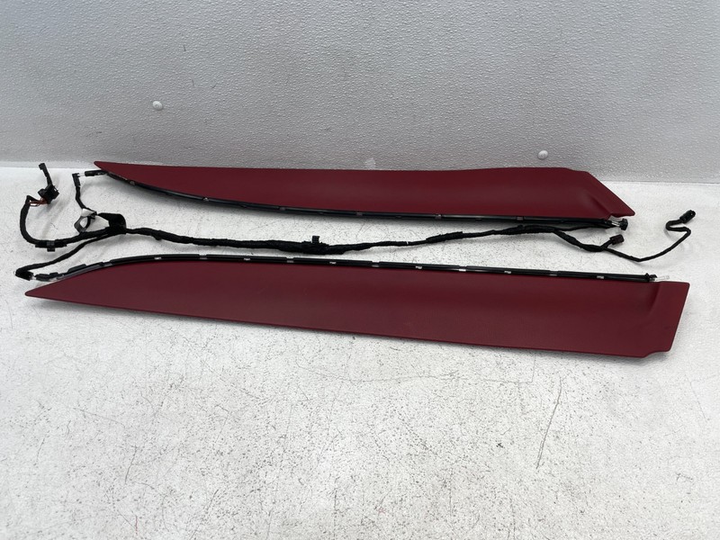 13-16 Mercedes SL550 SL400 R231 Left Right Center Console Trim Set Red 1587 OEM