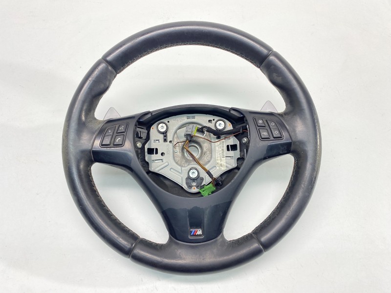 08-13 BMW E90 E93 M3 DCT M Sport Leather Steering Wheel w/ Paddle Shifters OEM✅