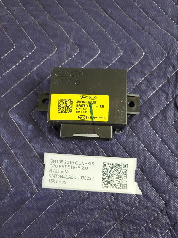 Used Oem GENESIS Rear Seat Heater Control Module 89196-G9000 for 2019-2021 G70