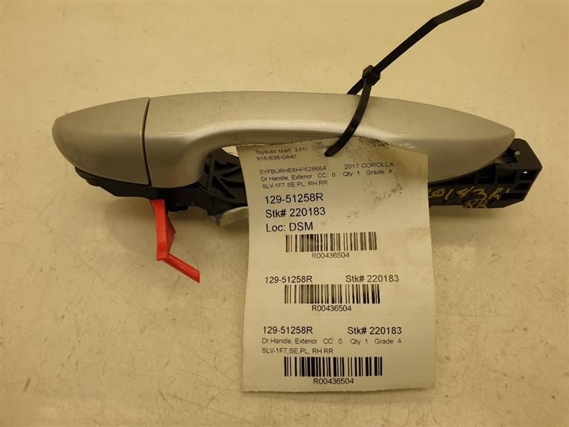 14-19 TOYOTA COROLLA SE REAR PASSENGER RIGHT EXTERIOR DOOR HANDLE