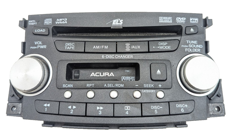2007-08 Acura TL AM FM Radio XM Cassette 6 Disc CD DVD 39100-SEP-A500