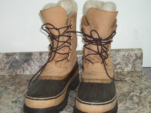 CabelaswinterBrown Boots Size 7300-1633 83-0145 with liners vintage NICE