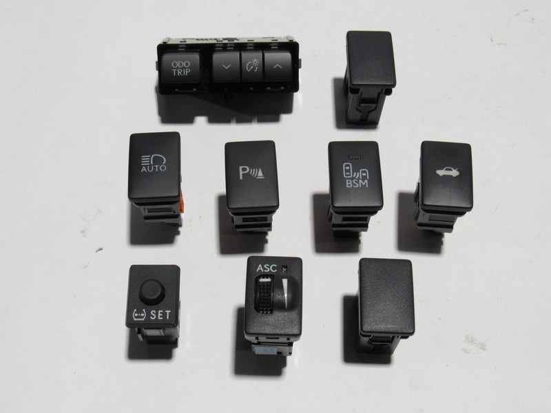 Lexus IS300 2020 Trip Park Trunk BSM Light Switch Button Set 9 PCS 14-21 ;
