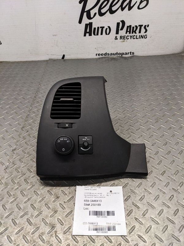 07-14 CHEVROLET SILVERADO 1500 HEADLIGHT DIMMER CONTROL SWITCH PANEL COV 1183382