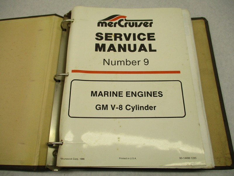 90-14499 1285 MerCruiser Service Repair Manual #9 GM V-8 Marine Engines 1985-86