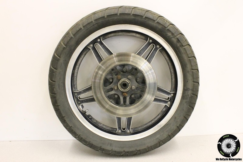 1980 Honda Goldwing 1100 Gl1100 Front Wheel Rim W Tire Brake Discs Rotors