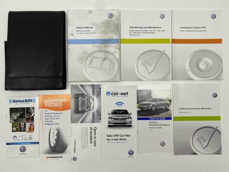 Owners Manual 2016 Volkswagen Beetle Convertible 86804
