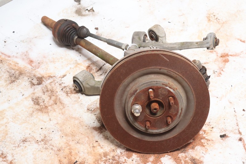 2007-2009 JAGUAR XK REAR LEFT SPINDLE KNUCKLE WHEEL HUB W/ CONTROL ARMS OEM